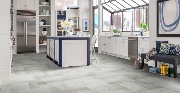 Ceramic Floor Tile in Modern Kitchen